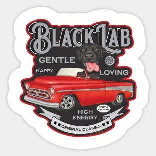 Cute Vintage Classic Funny Black Lab Sticker